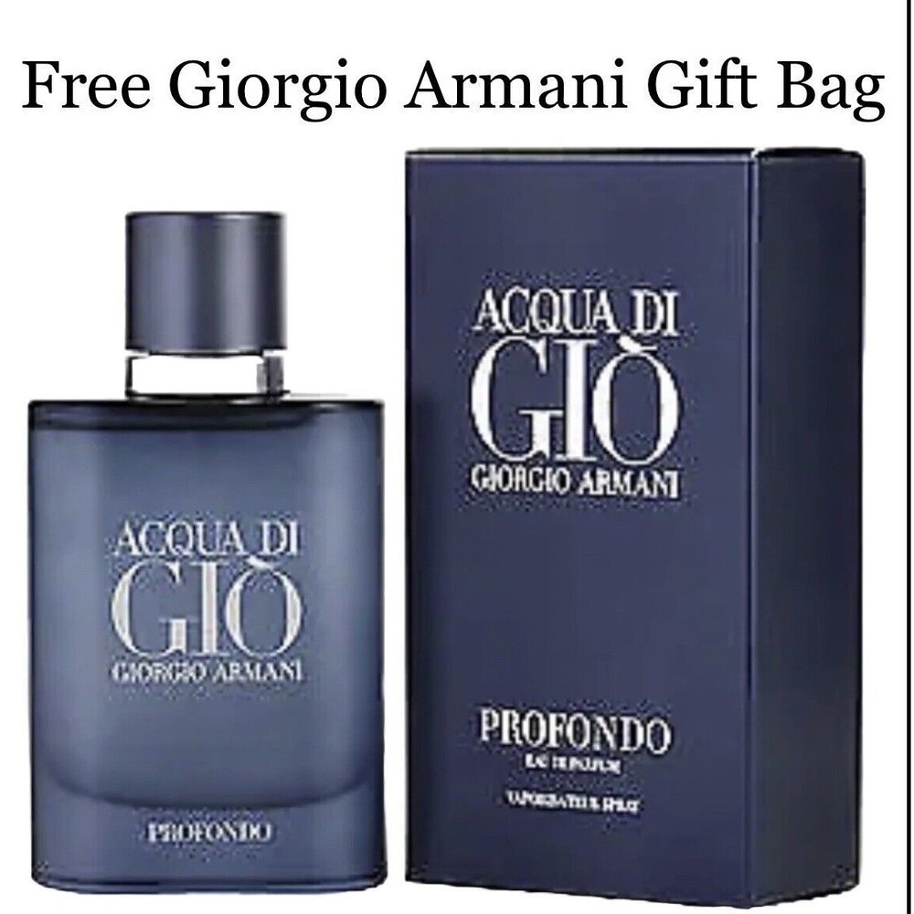 Acqua Di Gio PROFONDO by Giorgio Armani EDP Spray for Men's PLUS GIFT BAG 1.3 oz